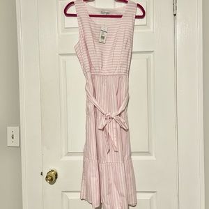 NWT Pink and White striped dress sz M